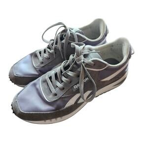 Reebok Galaxy Men’s Size 9 Gray White Leather Shoes Sneakers Ortholite